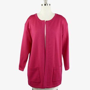 Vintage Rogica-Units Pink Open-Front Wool Cardigan